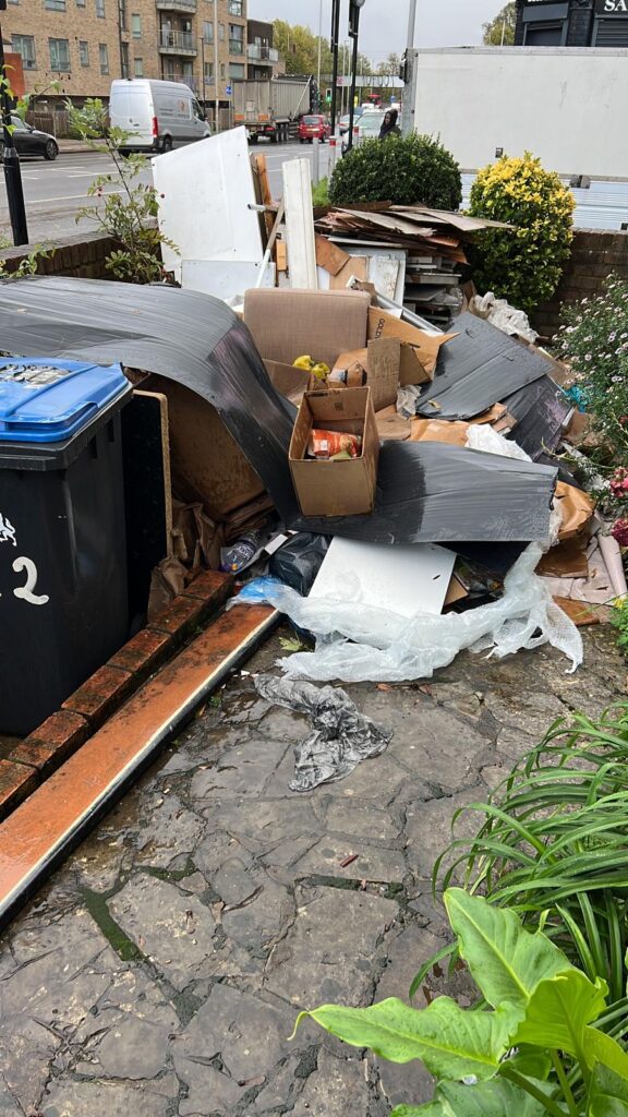 A household clearance ready for collection
